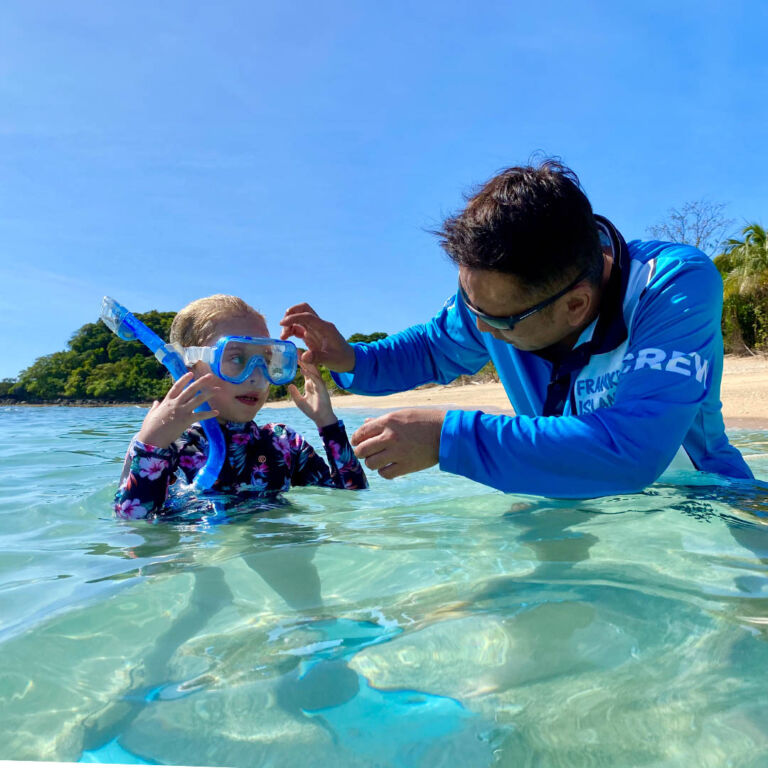 Snorkelling 2 Snorkel Stars activity with our Frankland Island Guides